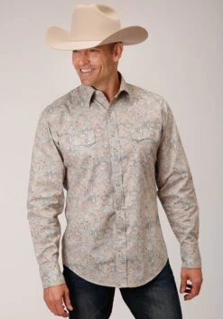 Roper Dot Paisley Long Sleeve Shirt