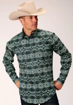 Roper Slate Aztec Long Sleeve Shirt