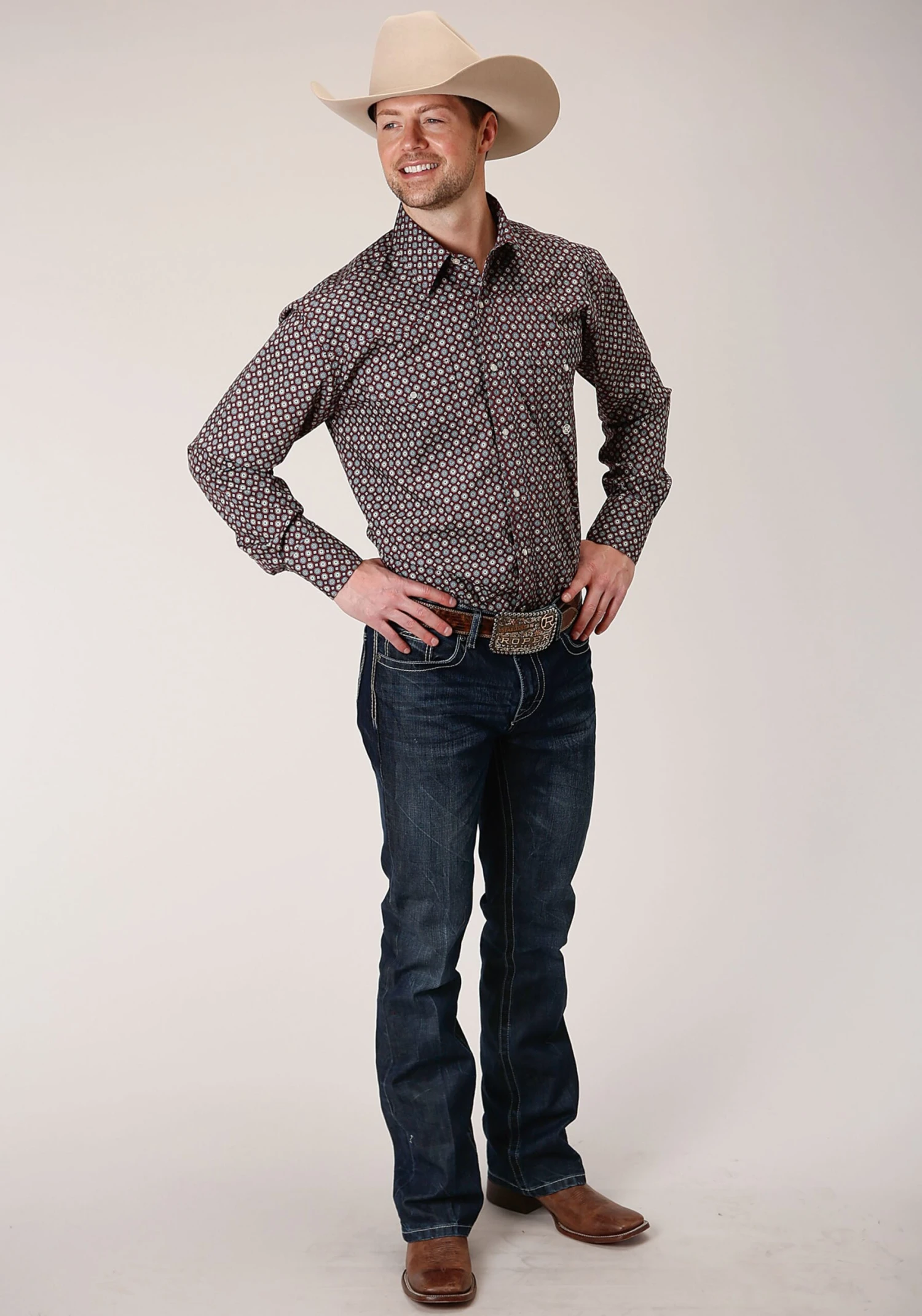 ROPER 1379 RED CURRANT FOULARD - Image 2