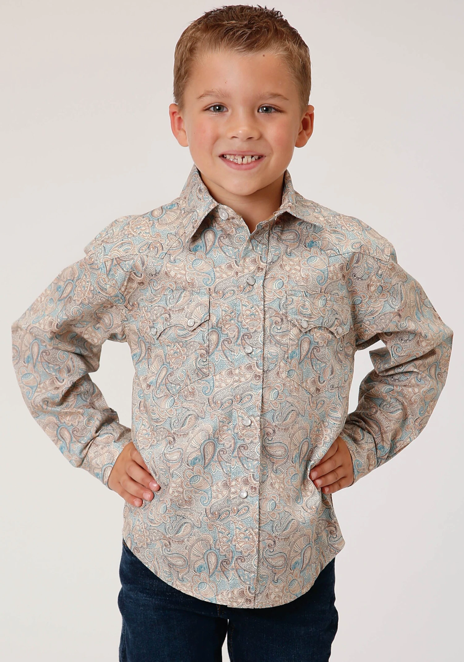 Roper Dot Paisley Long Sleeve Shirt