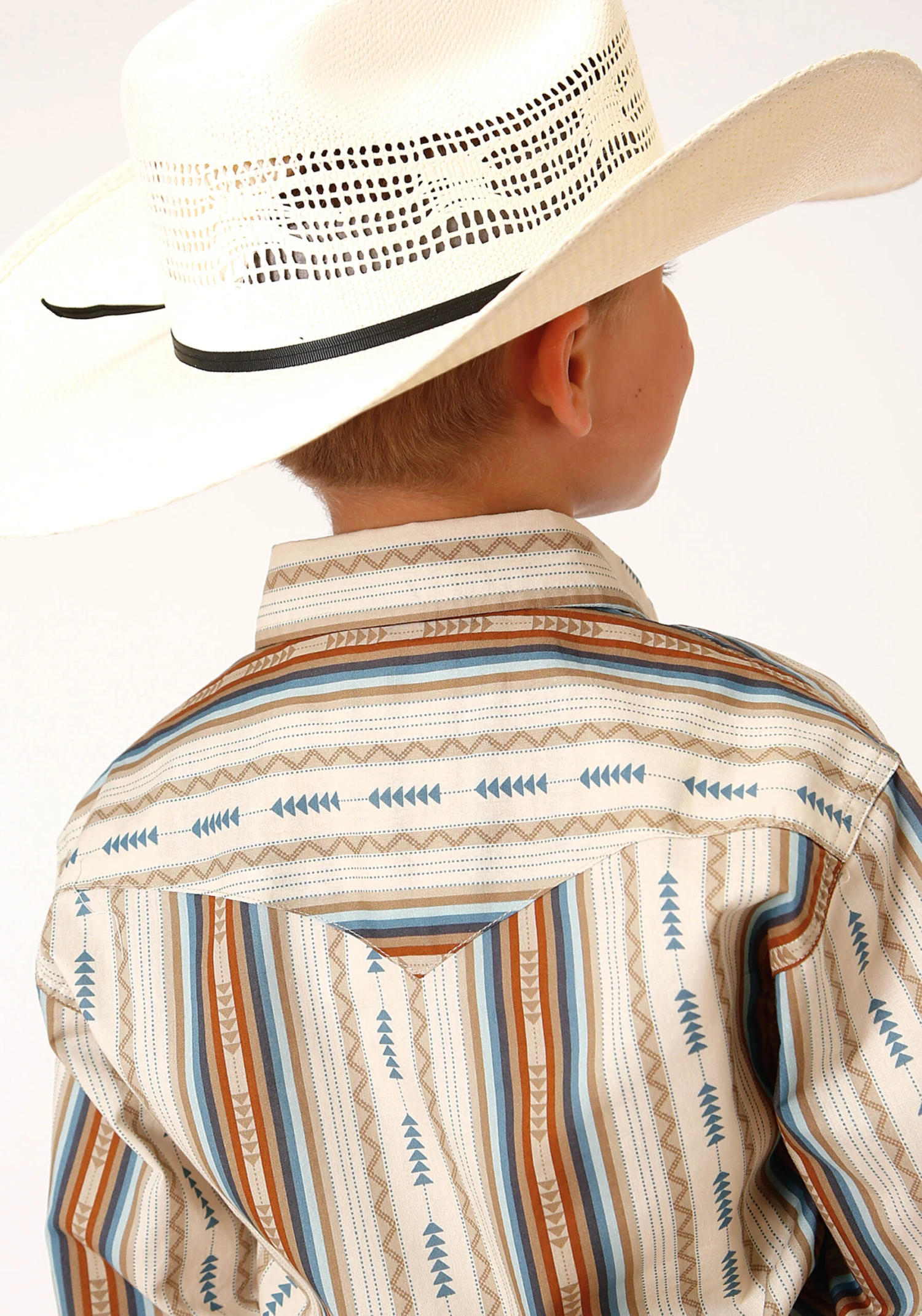 Roper Desert Stripe Aztec Long Sleeve Shirt - Image 3