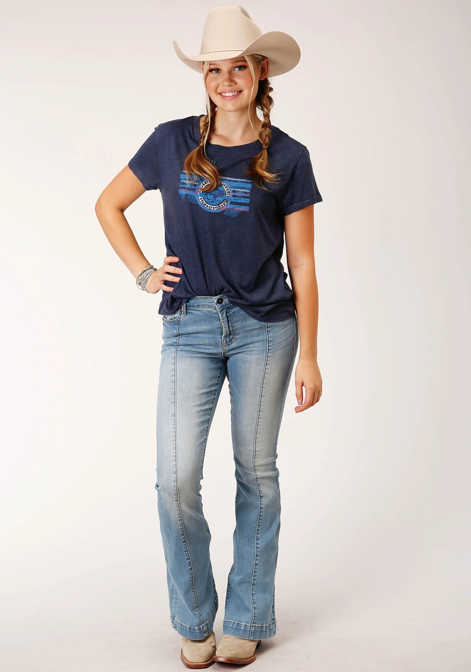 Roper Navy Blue Short Sleeve Tee - Image 2