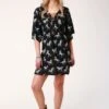 ROPER 1364 WILD HORSE PRT RAYON DRESS
