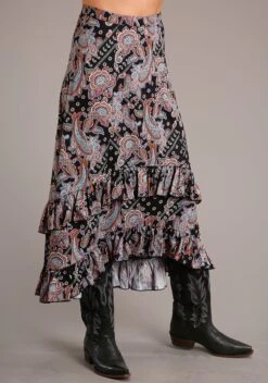 ROPER 1414 BOHO PAISLEY PRINT POLY CREPE