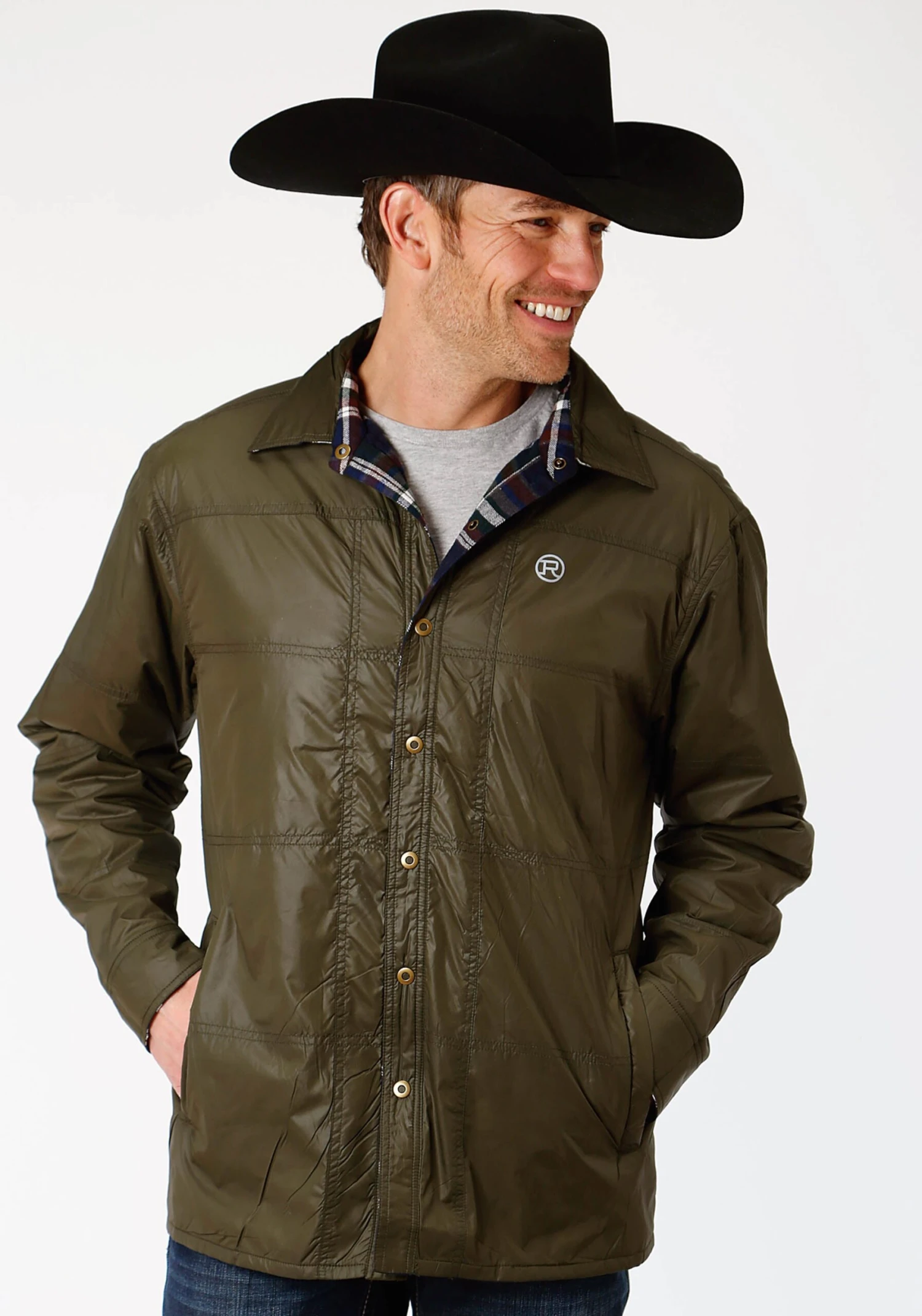 ROPER REVERSABLE POLY-FLANNEL JACKET - Image 2