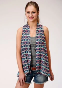 ROPER LADIES WOVEN CARDIGAN