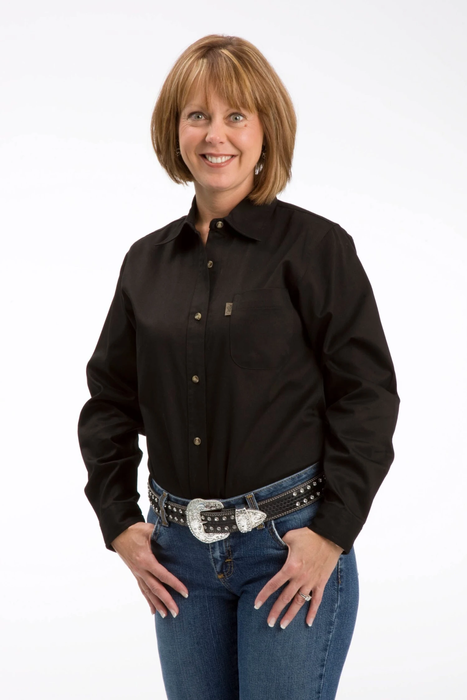 ROPER SOLID TWILL BTN FRONT/BTTN COLLAR