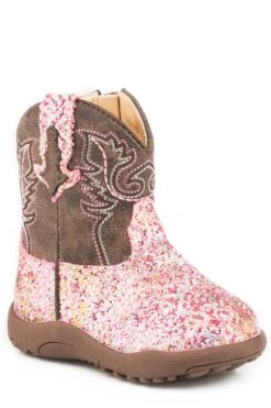 ROPER COWBABIES GLITTER BOOT - FAUX LEATHER