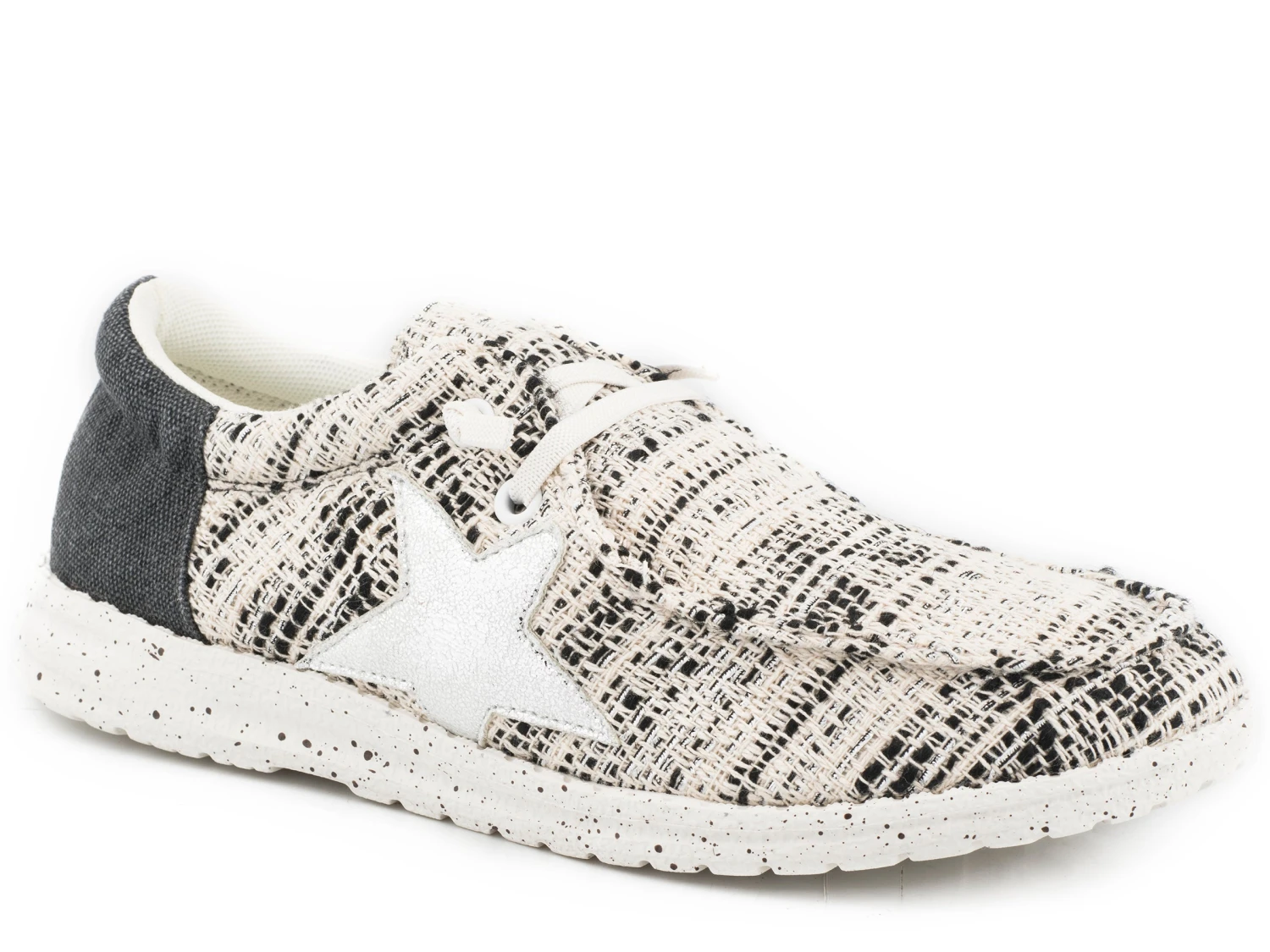 ROPER WHITE AND BLACK W/ SILVER METALLIC