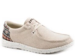 ROPER TAN CANVAS WITH MULTI FABRIC HEEL