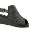 ROPER FASHION LEATHER OPEN TOE SANDAL WEDGE