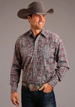 Stetson Medallion Paisley Long Sleeve Snap