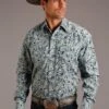 Stetson Greenspring Paisley Long Sleeve Snap