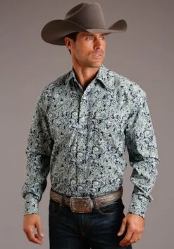 Stetson Greenspring Paisley Long Sleeve Snap