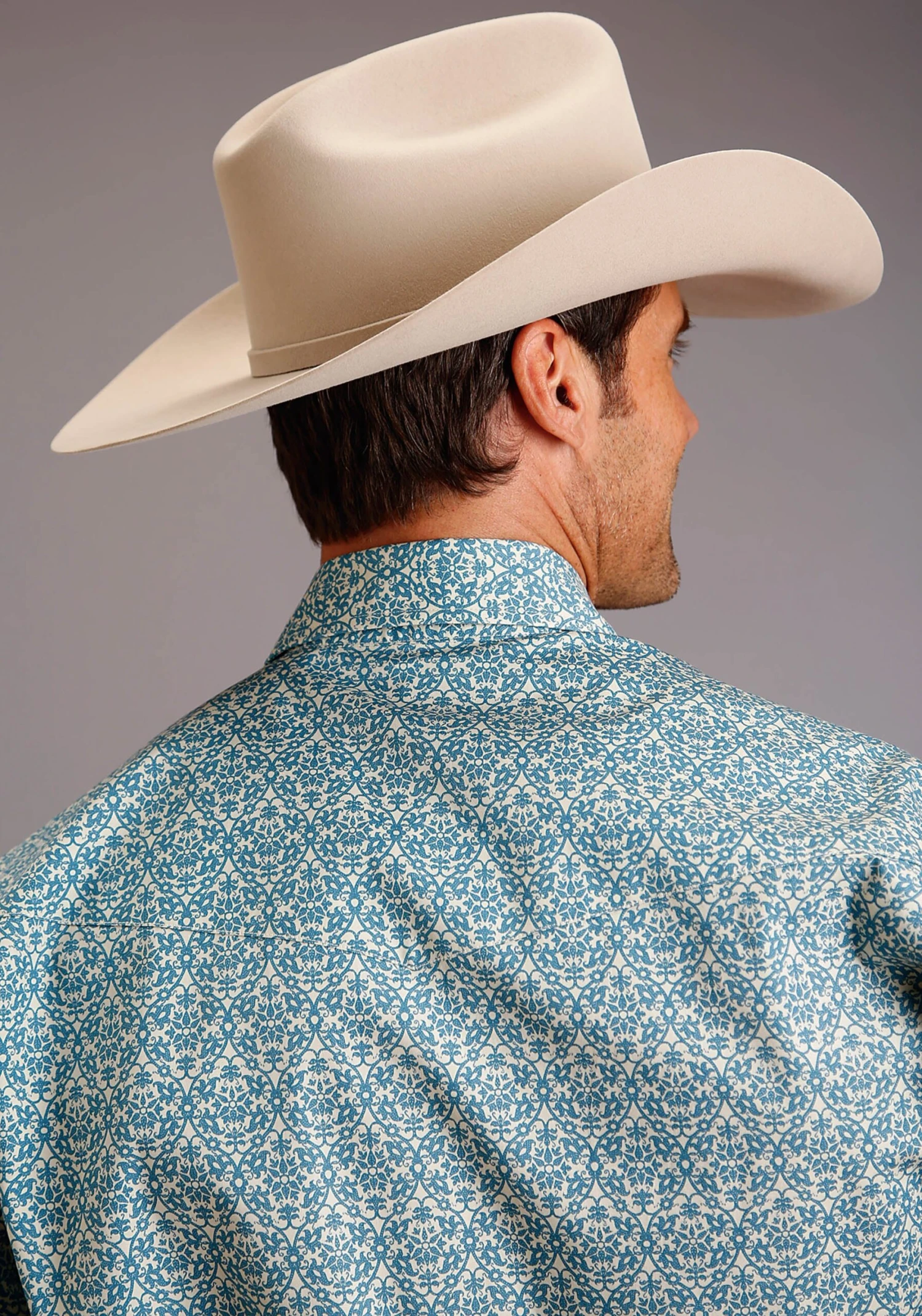 Stetson Vintage Pattern Long Sleeve Snap - Image 2