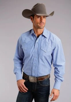 STETSON SNAP 2 POCKET STRIPE
