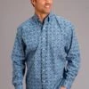 Stetson Baroque Pattern Long Sleeve Shirt