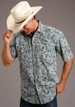 Stetson Greenspring Paisley Short Sleeve Shirt