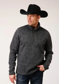 Stetson 1355 BONDED SWEATER KNIT PULLOVER-GREY