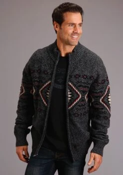 Stetson 1343 WOOL BLEND HEATHER KNIT CARDIGAN