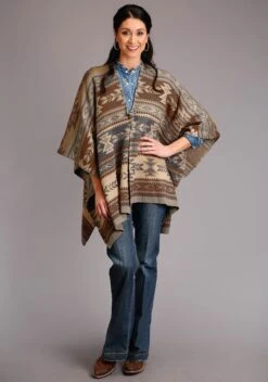 Stetson Acrylic Aztec Sweater Poncho