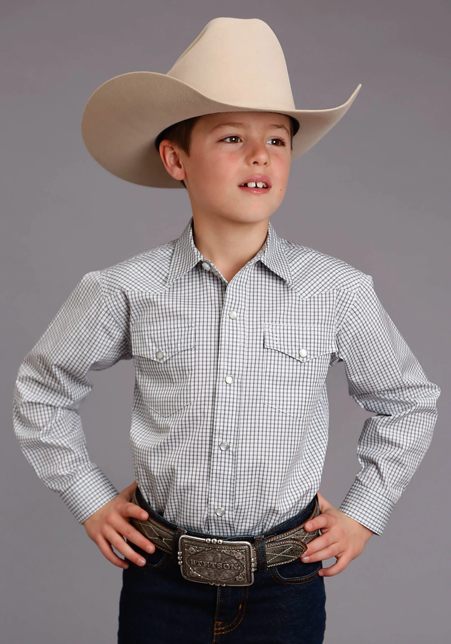 STETSON SNAP 2 POCKET PLAID