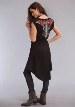 Stetson Black Rayon Blouse