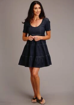 Stetson Dark Denim Short Sleeve Dress