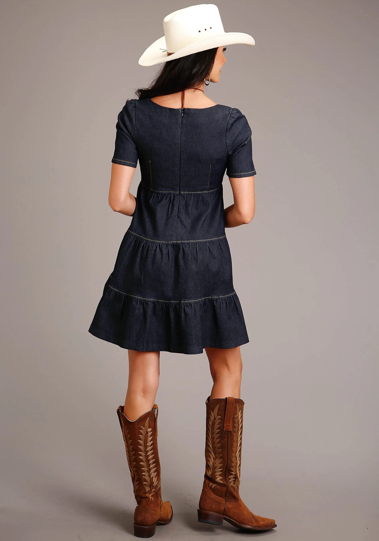 Stetson Dark Denim Short Sleeve Dress - Image 2