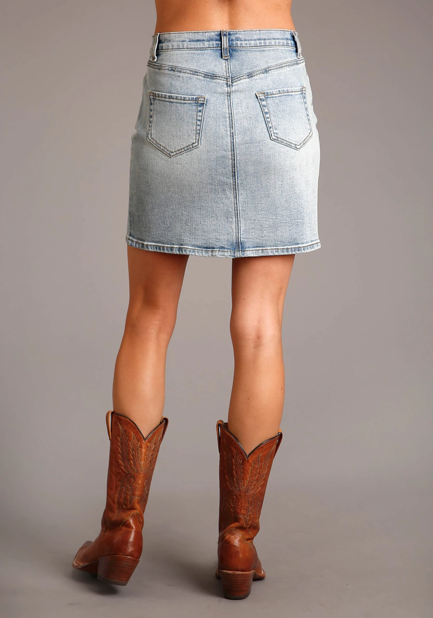 Stetson Light Blue Denim Skirt - Image 2
