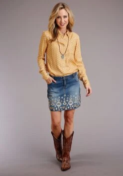 STETSON STRETCH DENIM SKIRT