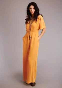Stetson Gold Crepe Jumpsuit