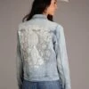Stetson Light Blue Denim Jacket W/ Back Floral Emroidery