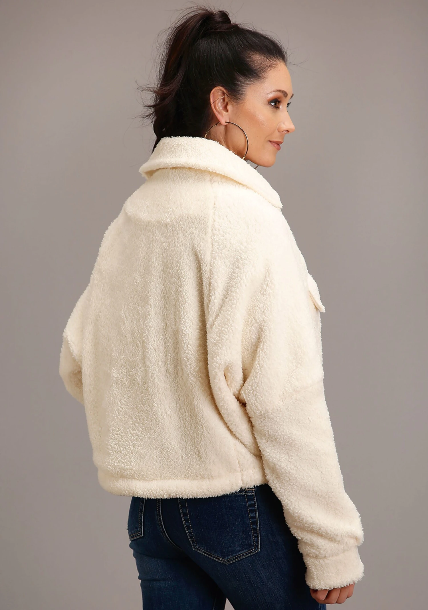 Stetson 1362 CREAM FAUX FLEECE TEDDY BEAR JCKT - Image 3