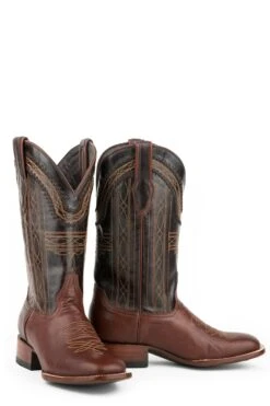 John B. Stetson Classic Western Brown Square Toe