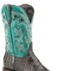 John B. Stetson Brown Alligator Square Toe Boot