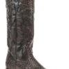 Stetson Brown Calf Skin Basket Weave Snip Toe Boot
