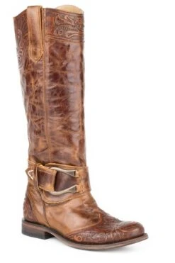 Stetson Burnished Cognac Round Toe Boot