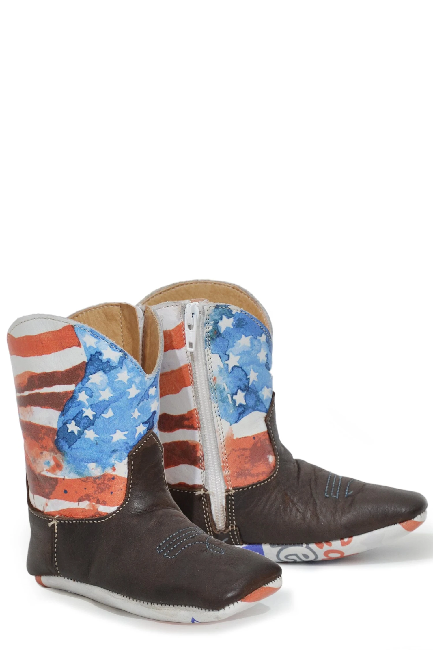 Red, White & Cute Americana Infant Boots - Image 3